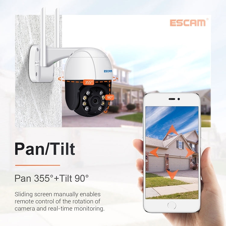 ESCAM QF518 5MP Smart WiFi IP Camera, Support AI Humanoid Detection / Auto Tracking / Dual Light Night Vision / Cloud Storage / Two Way Audio / TF Card, Plug:US Plug(White) - Security by ESCAM | Online Shopping UK | buy2fix