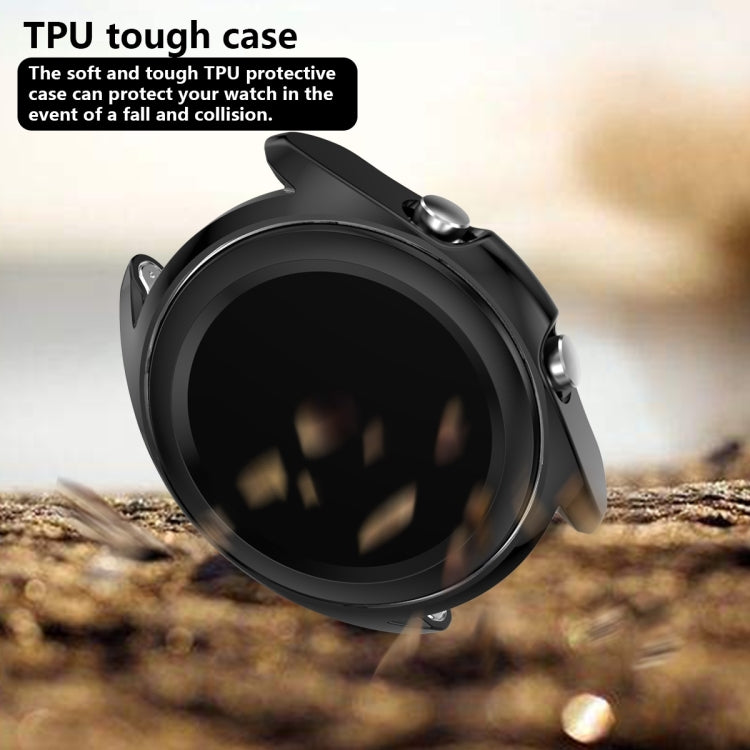 For Samsung Galaxy Watch 3 41mm Electroplating Hollow Half-pack TPU Protective Case(Black) - Watch Cases by ENKAY | Online Shopping UK | buy2fix