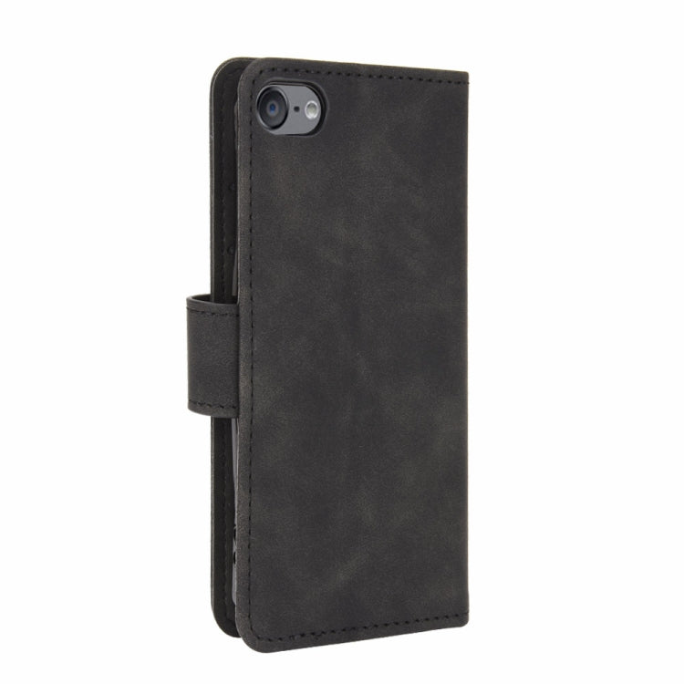 For iPod Touch 6 & 5 Solid Color Skin Feel Magnetic Buckle Horizontal Flip Calf Texture PU Leather Case with Holder & Card Slots & Wallet(Black) - More iPhone Cases by buy2fix | Online Shopping UK | buy2fix