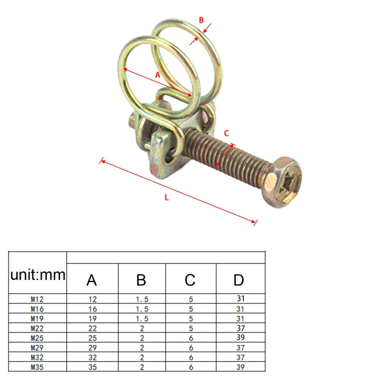 40 PCS Adjustable Color Galvanized Iron Double Wire Hose Clamps - In Car by buy2fix | Online Shopping UK | buy2fix