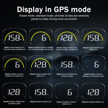 C700S OBD2 + GPS Mode Car HUD Head-up Display Fault Alarm - Head Up Display System by buy2fix | Online Shopping UK | buy2fix