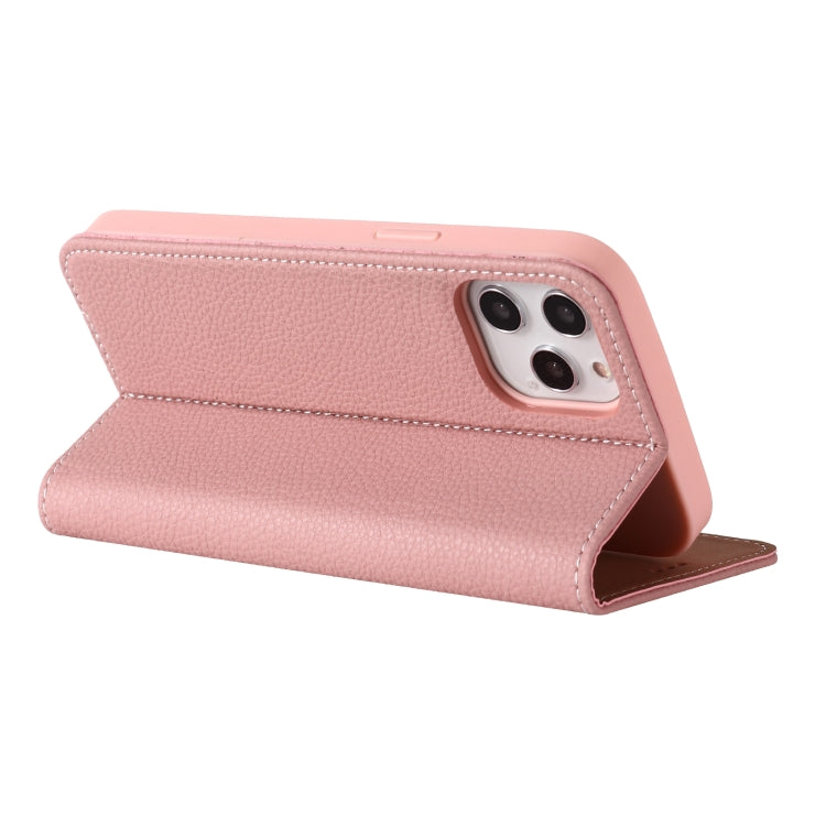 For iPhone 12 mini GEBEI PU+TPU Horizontal Flip Protective Case with Holder & Card Slots (Rose Gold) - iPhone 12 mini Cases by GEBEI | Online Shopping UK | buy2fix