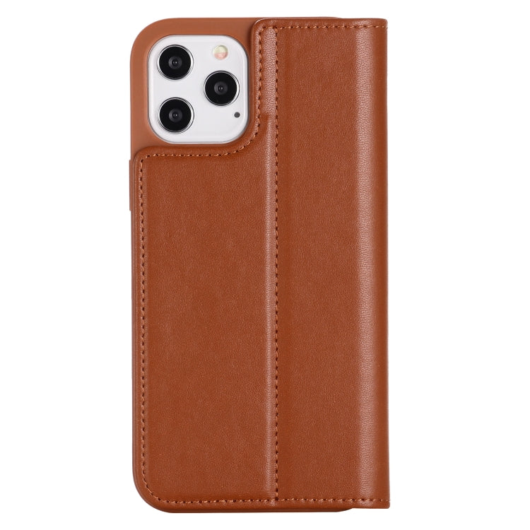 For iPhone 12 mini GEBEI PU+TPU Horizontal Flip Protective Case with Holder & Card Slots (Brown) - iPhone 12 mini Cases by GEBEI | Online Shopping UK | buy2fix