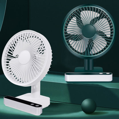 F702 Automatic Shaking Desktop Electric Fan with LED Display (White) - Consumer Electronics by buy2fix | Online Shopping UK | buy2fix