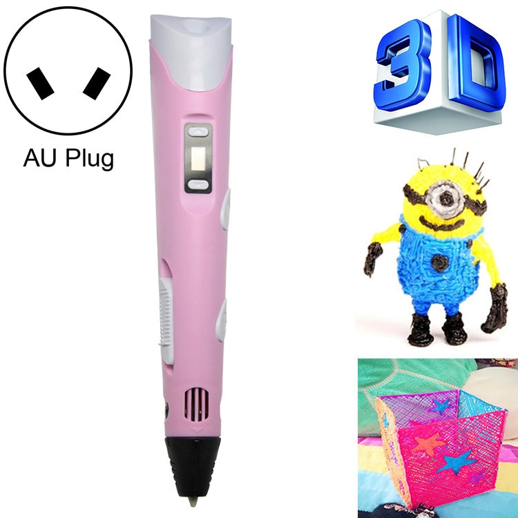 Hand-held 3D Printing Pen, AU Plug (Pink) - Consumer Electronics by buy2fix | Online Shopping UK | buy2fix