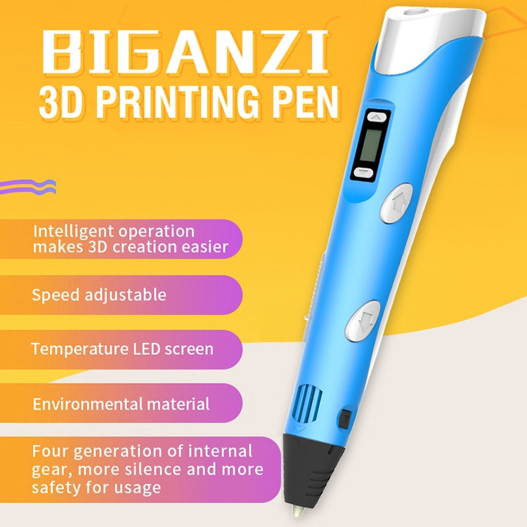 Hand-held 3D Printing Pen, UK Plug (Blue) - Consumer Electronics by buy2fix | Online Shopping UK | buy2fix