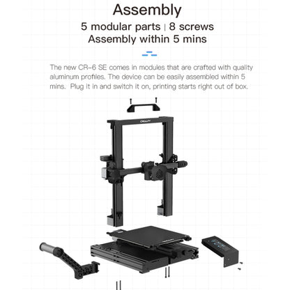 CREALITY CR-6 SE 350W Intelligent Leveling-free DIY 3D Printer, Print Size : 23.5 x 23.5 x 25cm, EU Plug - 3D Printer by Creality | Online Shopping UK | buy2fix