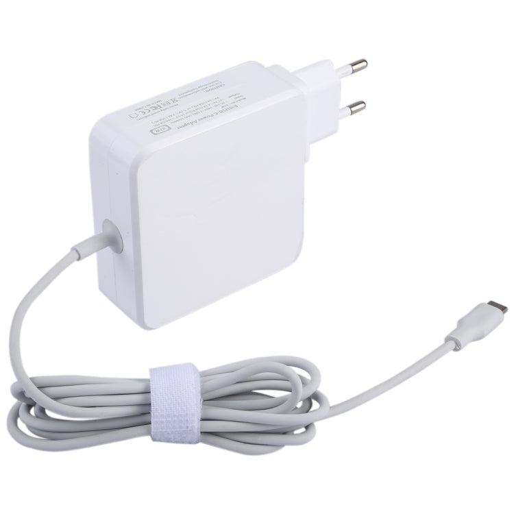 87W USB-C / Type-C Power Adapter Portable Charger with 1.8m Charging Cable, EU Plug(White) - USB Charger by buy2fix | Online Shopping UK | buy2fix