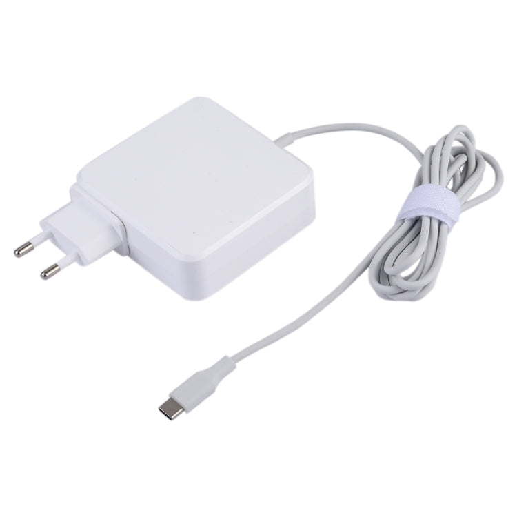 87W USB-C / Type-C Power Adapter Portable Charger with 1.8m Charging Cable, EU Plug(White) - USB Charger by buy2fix | Online Shopping UK | buy2fix