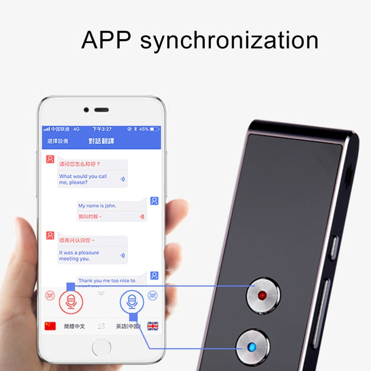 T8 Handheld Pocket Smart Voice Translator Real Time Speech Translation Translator with Dual Mic, Support 33 Languages(Black) - Consumer Electronics by buy2fix | Online Shopping UK | buy2fix