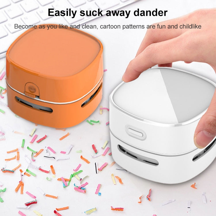 3W Hardcover Battery Style Portable Handheld Wireless Mini Desktop Vacuum Cleaner(White) - Mini Vacuum Cleaner by buy2fix | Online Shopping UK | buy2fix