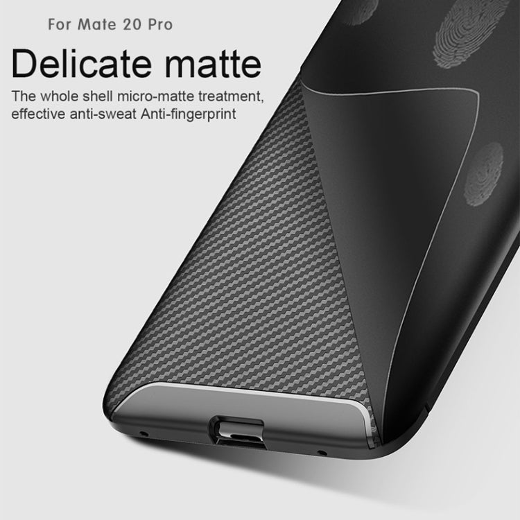 Beetle Shape Carbon Fiber Texture Shockproof TPU Case for Huawei Mate 20 Pro(Black) - Mobile Accessories by buy2fix | Online Shopping UK | buy2fix