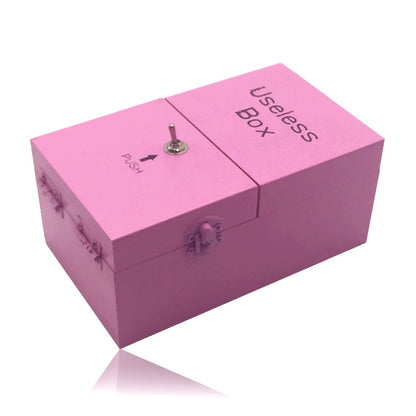 Creative Funny Present Useless Box Novel Wooden Anti-stress Toy (Pink) - Fidget Cube by buy2fix | Online Shopping UK | buy2fix