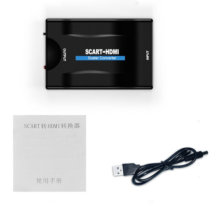 SCART to HDMI HDTV1080P HD Converter (Black) -  by buy2fix | Online Shopping UK | buy2fix