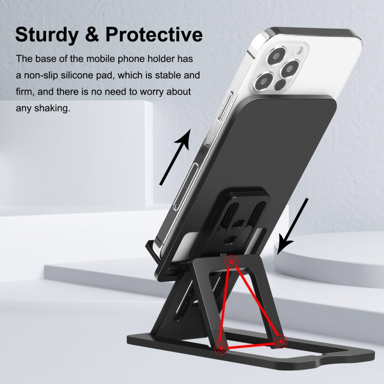 HAWEEL Adjustable Lifting Folding Portable Live Broadcast Desktop Plastic Holder(Black) - Stand by HAWEEL | Online Shopping UK | buy2fix