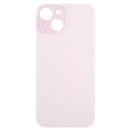 For iPhone 15 Easy Replacement Big Camera Hole Glass Back Battery Cover(Pink) -  by buy2fix | Online Shopping UK | buy2fix