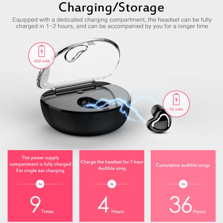 X7 Bluetooth 4.1 Mini Invisible Wireless Sports Bluetooth Earphone with Charging Box (White) - Bluetooth Earphone by buy2fix | Online Shopping UK | buy2fix