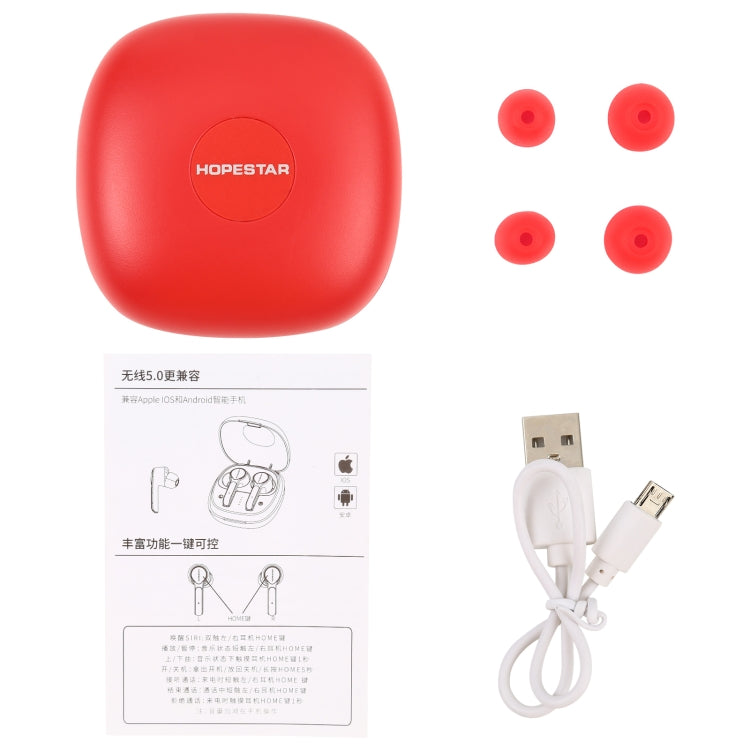 HOPESTAR S11 Bluetooth 5.0 True Wireless Bluetooth Earphone (Red) - TWS Earphone by HOPESTAR | Online Shopping UK | buy2fix