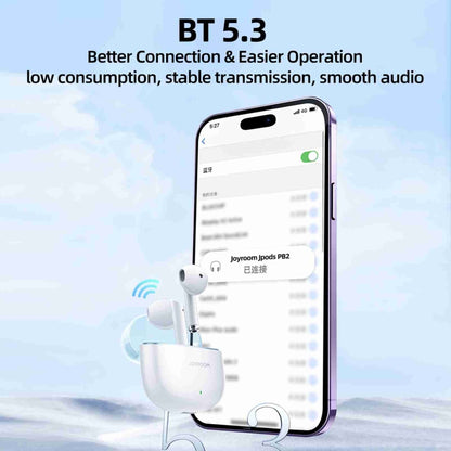 JOYROOM JR-PB2 Jpods Series TWS Half In-ear Bluetooth Wireless Earphone(White) - TWS Earphone by JOYROOM | Online Shopping UK | buy2fix