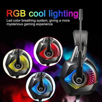 ONIKUMA K6 Over Ear Bass Stereo Surround Gaming Headphone with Microphone & RGB Lights - Multimedia Headset by ONIKUMA | Online Shopping UK | buy2fix