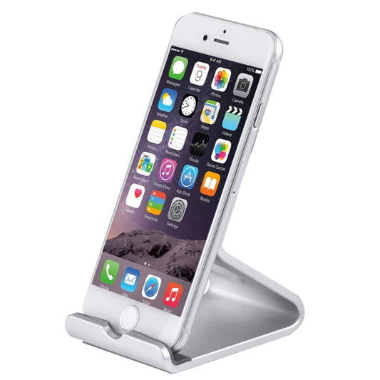 Exquisite Aluminium Alloy Desktop Holder Stand DOCK Cradle For iPhone, Galaxy, Huawei, Xiaomi, LG, HTC and 7 inch Tablet(Silver) - Desktop Holder by buy2fix | Online Shopping UK | buy2fix
