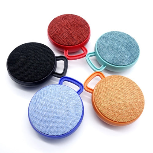 A01L Cloth Texture Round Portable Mini Bluetooth Speaker, Support Hands-free Call & TF Card(Blue) - Mini Speaker by buy2fix | Online Shopping UK | buy2fix