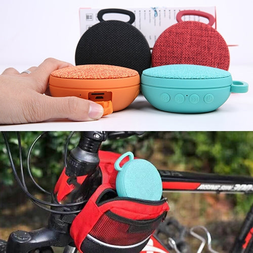 A01L Cloth Texture Round Portable Mini Bluetooth Speaker, Support Hands-free Call & TF Card(Red) - Mini Speaker by buy2fix | Online Shopping UK | buy2fix