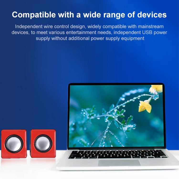 USB Mini Mobile Phone Computer Wired Speaker, Does Not Support Tuning(Red) -  by buy2fix | Online Shopping UK | buy2fix