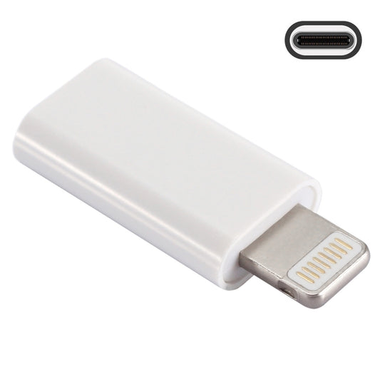 ENKAY Hat-Prince HC-6 Mini ABS USB-C / Type-C 3.1 to 8 Pin Port Connector Adapter(White) - Apple Accessories by ENKAY | Online Shopping UK | buy2fix