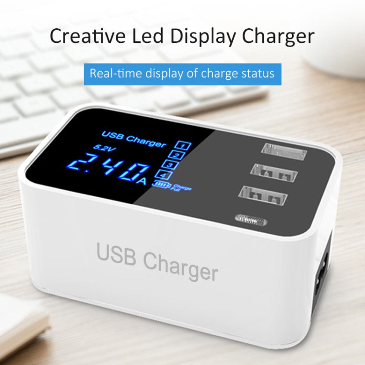 CDA30 20W 3 USB Ports + USB-C / Type-C Ports Multi-function Charger with LED Display, AU Plug - Multifunction Charger by buy2fix | Online Shopping UK | buy2fix