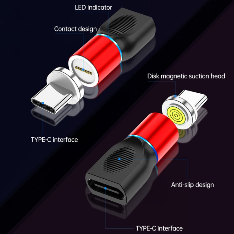 4 in 1 3A 8 Pin & USB-C / Type-C & Micro USB Zinc Alloy Magnetic Charging Head + USB-C / Type-C Magnetic Charging Adapter Set (Red) - Mobile Accessories by buy2fix | Online Shopping UK | buy2fix