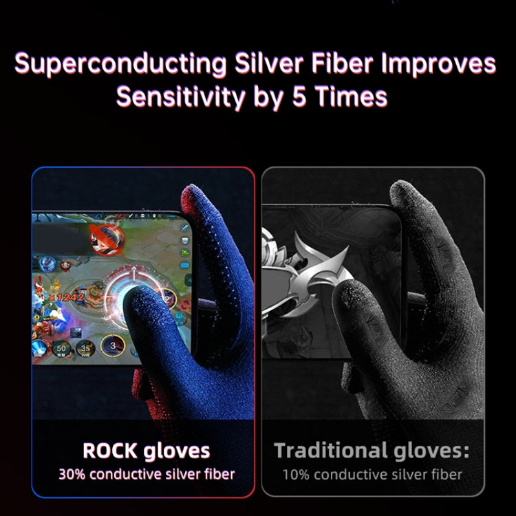 ROCK i28 Super Conductive Silver Fiber Anti-sweat Sensitive Touch Gaming Gloves - Gaming Finger Sleeves by buy2fix | Online Shopping UK | buy2fix