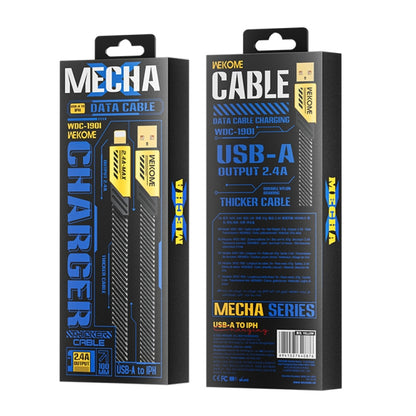 WK WDC-190i Mech Series 2.4A USB to 8 Pin Fast Charge Data Cable, Length: 1m(Tarnish) - Normal Style Cable by WK | Online Shopping UK | buy2fix