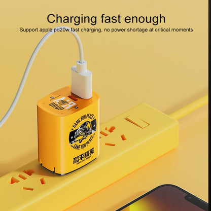 ROCK T42 PD 20W USB + TypeC / USB-C Dual Ports Fast Charging Travel Charger, CN Plug (Orange) - USB Charger by ROCK | Online Shopping UK | buy2fix