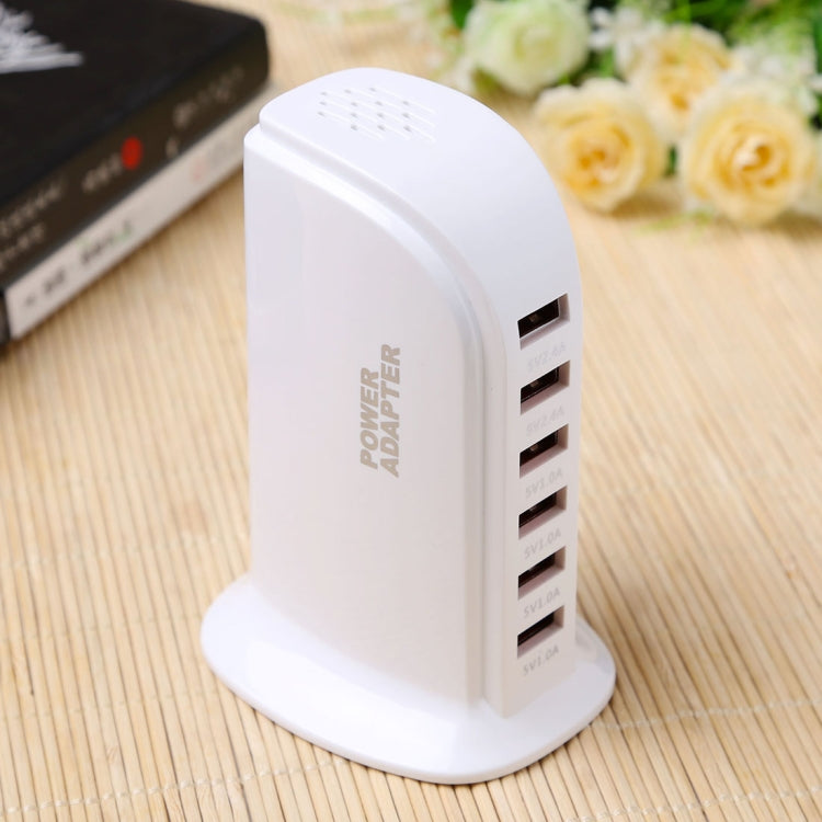 853L 30W 6 Ports USB Fast Charging Dock Smart Charger AC100-240V (White) - Multifunction Charger by buy2fix | Online Shopping UK | buy2fix