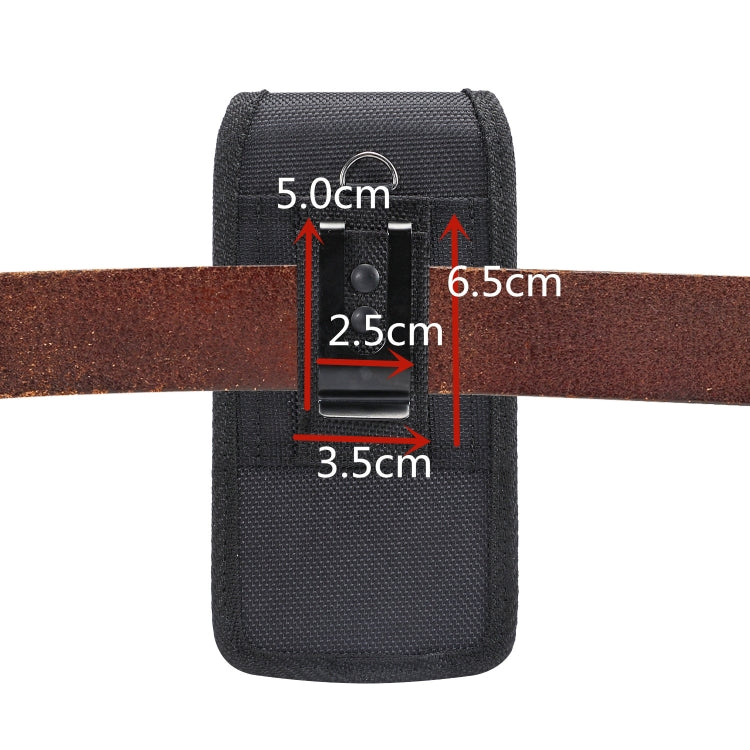 6.9 inch Universal Vertical Nylon Fabric Waist Bag  for Huawei Mate 20 X & Honor 8X Max, Xiaomi Max(Black) - More iPhone Cases by buy2fix | Online Shopping UK | buy2fix