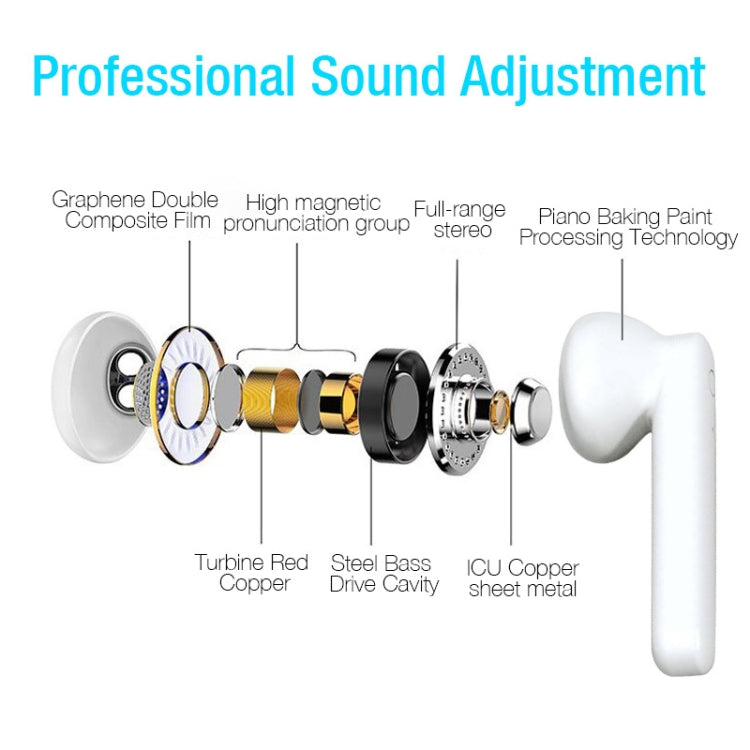 X26 TWS  Bluetooth 5.0 Wireless Touch Bluetooth Earphone with Magnetic Attraction Charging Box, Support Voice Assistant & Call(White) - TWS Earphone by buy2fix | Online Shopping UK | buy2fix