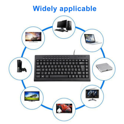 KB-301A Multimedia Notebook Mini Wired Keyboard, Cangjie Version (Black) -  by buy2fix | Online Shopping UK | buy2fix