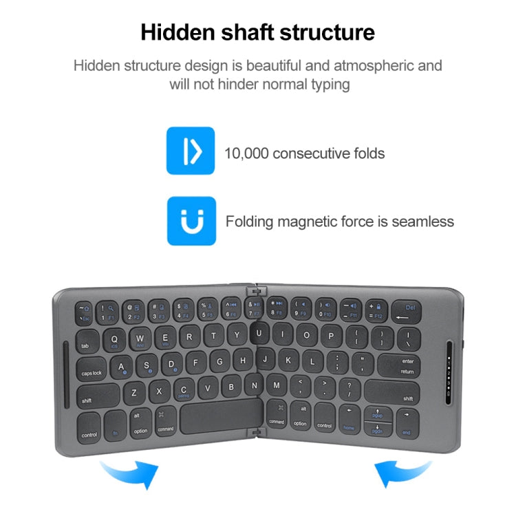 B088 Universal Mini Foldable Three-channel Bluetooth Wireless Keyboard - Mini Keyboard by buy2fix | Online Shopping UK | buy2fix