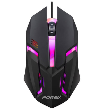 FOREV FV136 1000dpi Wired Gaming RGB Lighted Mouse (Black) - Wired Mice by buy2fix | Online Shopping UK | buy2fix