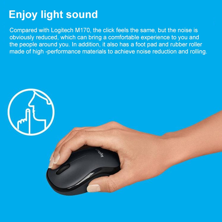 Logitech M220 1200DPI 2.4GHz Ergonomic Wireless Mouse (Blue) - Wireless Mice by Logitech | Online Shopping UK | buy2fix