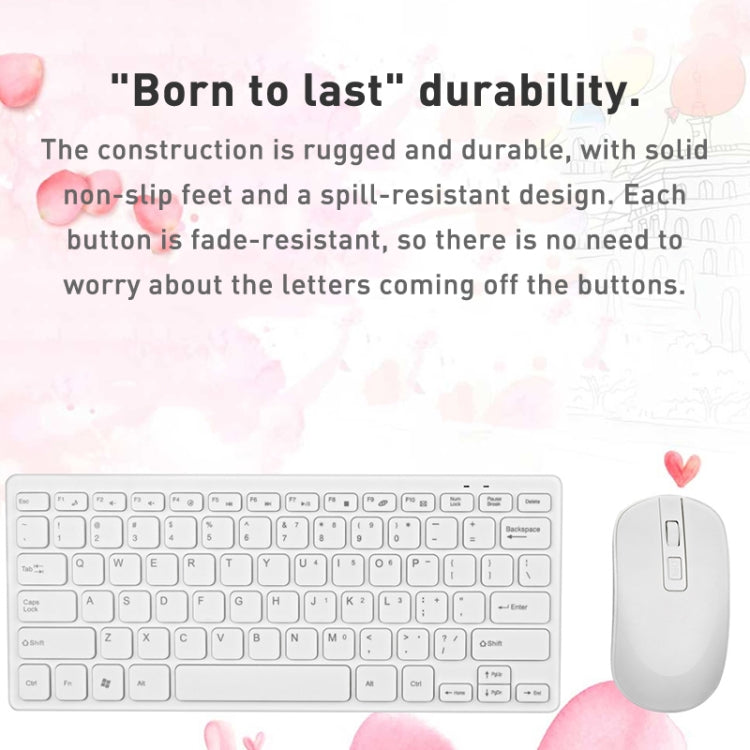 MC Saite K05 Wireless Mouse + Keyboard Set (White) - Wireless Keyboard by MC Saite | Online Shopping UK | buy2fix