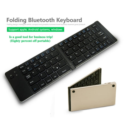 F66 Foldable Bluetooth Wireless 66 Keys Keyboard, Support Android / Windows / iOS (Silver) - Wireless Keyboard by buy2fix | Online Shopping UK | buy2fix