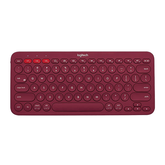Logitech K380 Portable Multi-Device Wireless Bluetooth Keyboard (Red) - Wireless Keyboard by Logitech | Online Shopping UK | buy2fix
