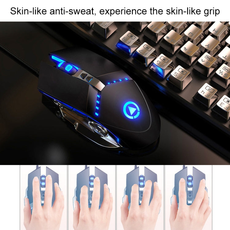 YINDIAO V2 Mechanical Feel Gaming Keyboard Mouse Set (Black Rainbow Light) - Wired Keyboard by YINDIAO | Online Shopping UK | buy2fix