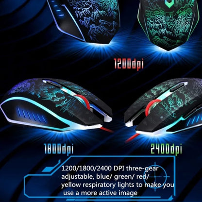 ZGB T9 USB Wired Gaming Backlight Gaming Mouse - Wired Mice by Chasing Leopard | Online Shopping UK | buy2fix