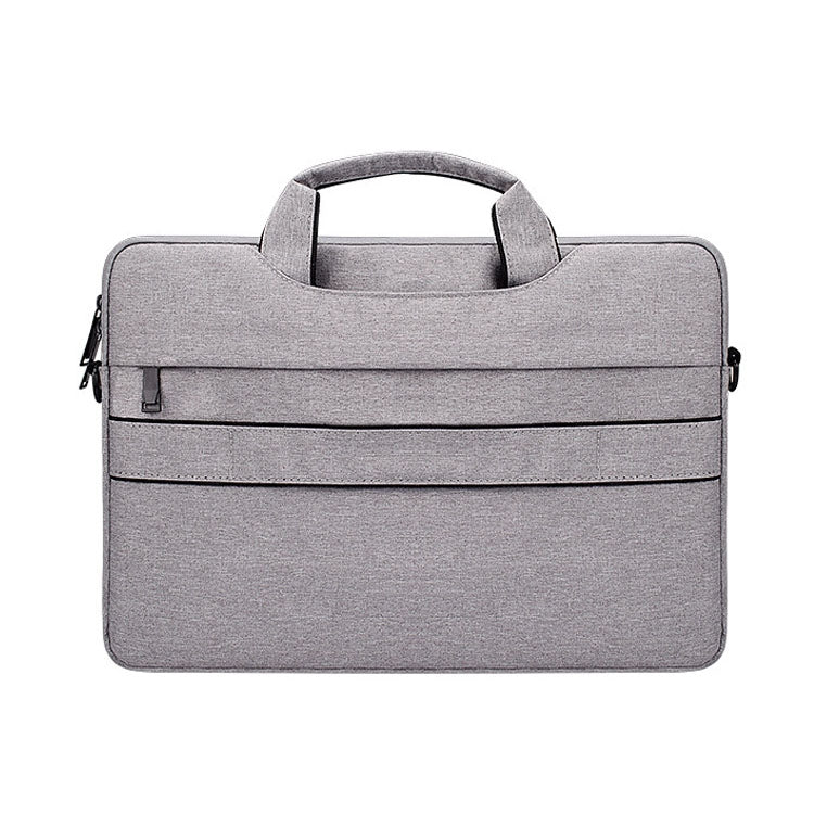 ST02S Waterproof Tear Resistance Hidden Portable Strap One-shoulder Handbag for 15.6 inch Laptops, with Suitcase Belt(Light Grey) - Computer & Networking by buy2fix | Online Shopping UK | buy2fix