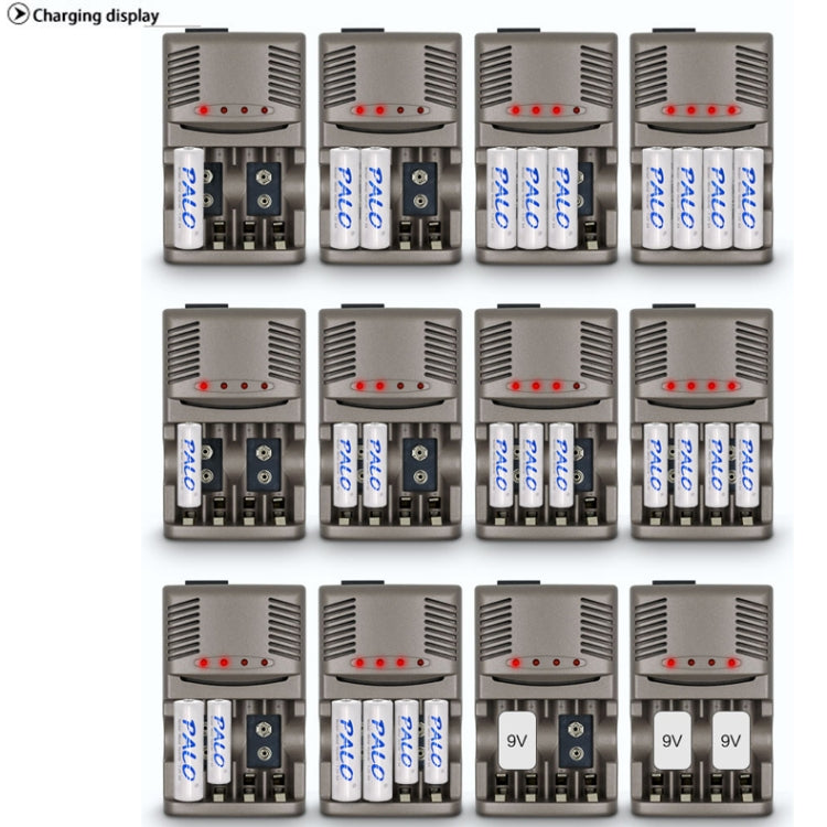 AC 100-240V 4 Slot Battery Charger for AA & AAA & 9V Ni-MH Battery, EU Plug - Consumer Electronics by buy2fix | Online Shopping UK | buy2fix