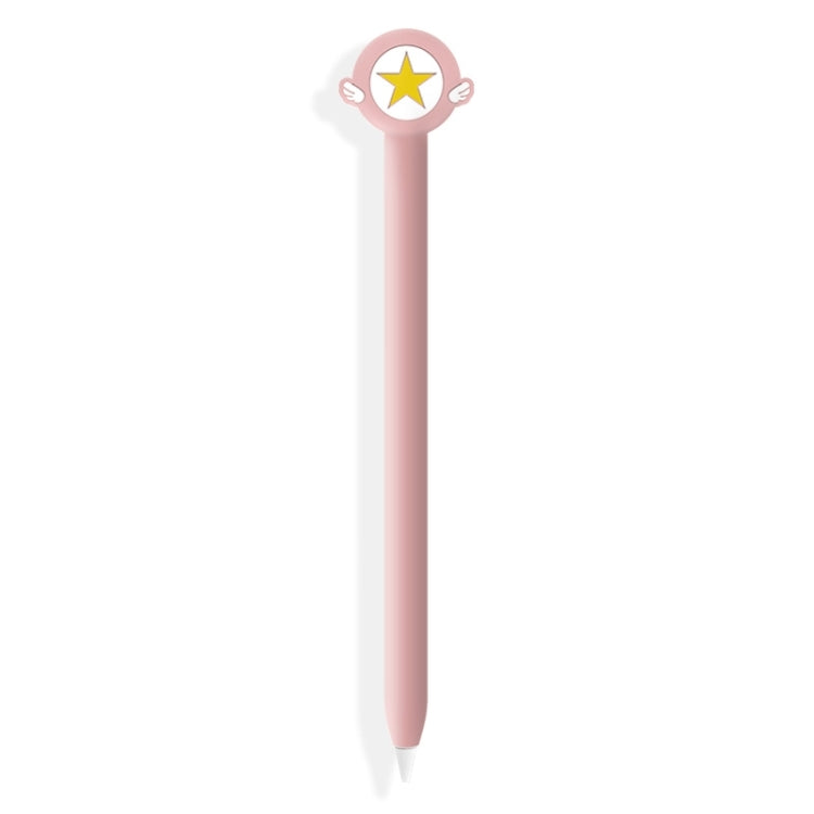 Cute Cartoon Silicone Protective Cover for Apple Pencil 2(Five-pointed Star Pink)) - Pencil Accessories by buy2fix | Online Shopping UK | buy2fix