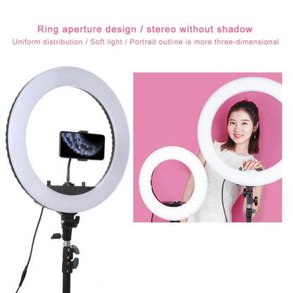 18 inch 55W Two-speed Dimmable Anchor Photography Self-timer LED Ring Fill-in Light with Tripod - Consumer Electronics by buy2fix | Online Shopping UK | buy2fix